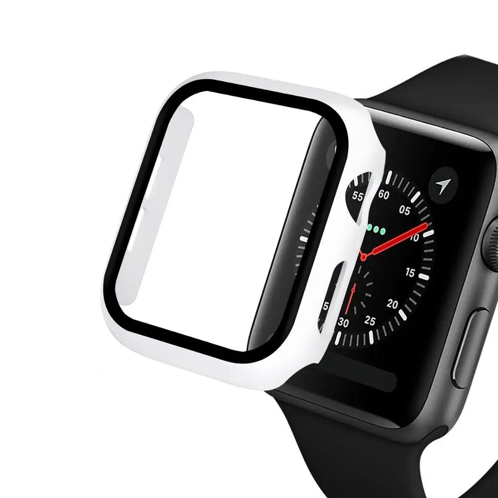 Glass+Cover For Apple Watch Ultra 9 8 7 41mm 45mm 49mm Screen Protector For iWatch Series 6 5 4 3 se 38mm 40mm 42mm 44mm bumper Zpaxo