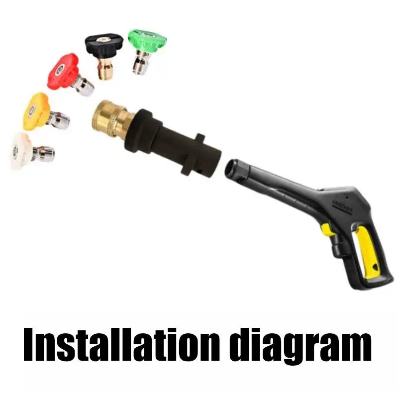 Kärcher K2–K7 Pressure Washer Adapter & 5 Quick Connect Nozzles