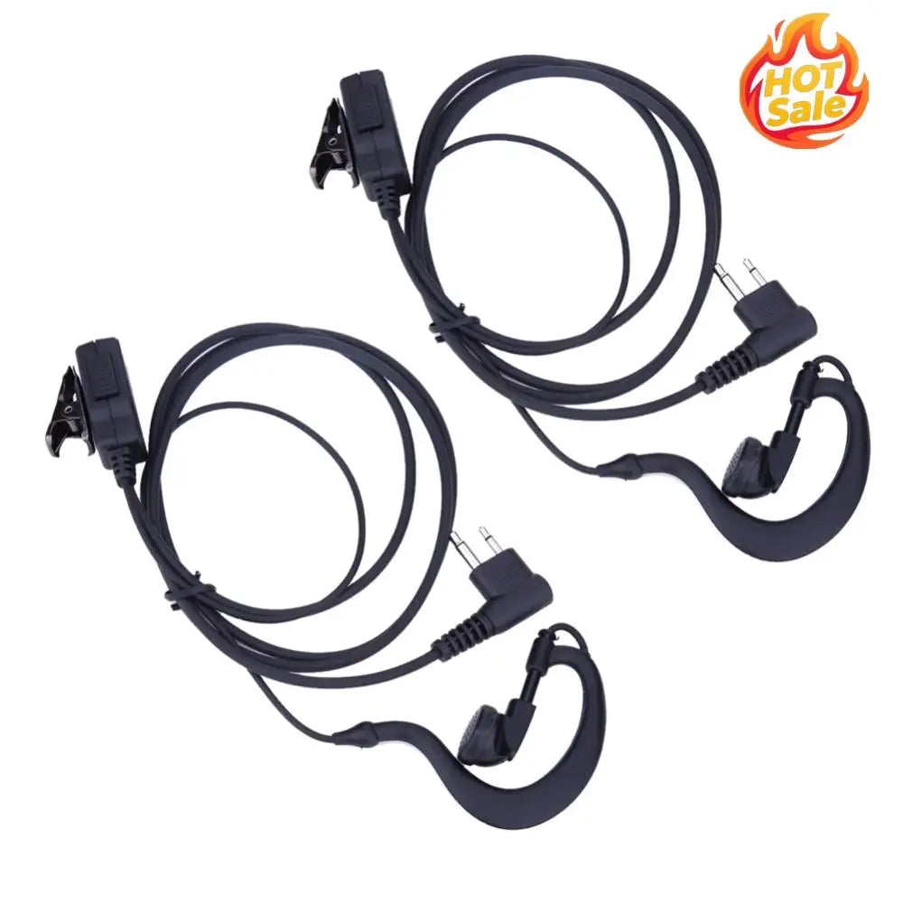 2Pcs Walkie Talkie Earpiece Headset Multifunctional 2-Pin Earphone Earpiece Headphone Privacy Accessories for Motorola CB Radio Zpaxo