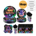 Glowing Disposable Halloween Tableware Complete Fluorescent Plates