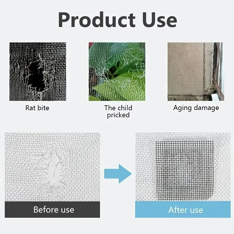 Window Screen Repair Tape Self Adhesive Mesh Tape Net Door Fix Patch Anti Insect Mosquito Mesh Broken Holes Repairing Zpaxo