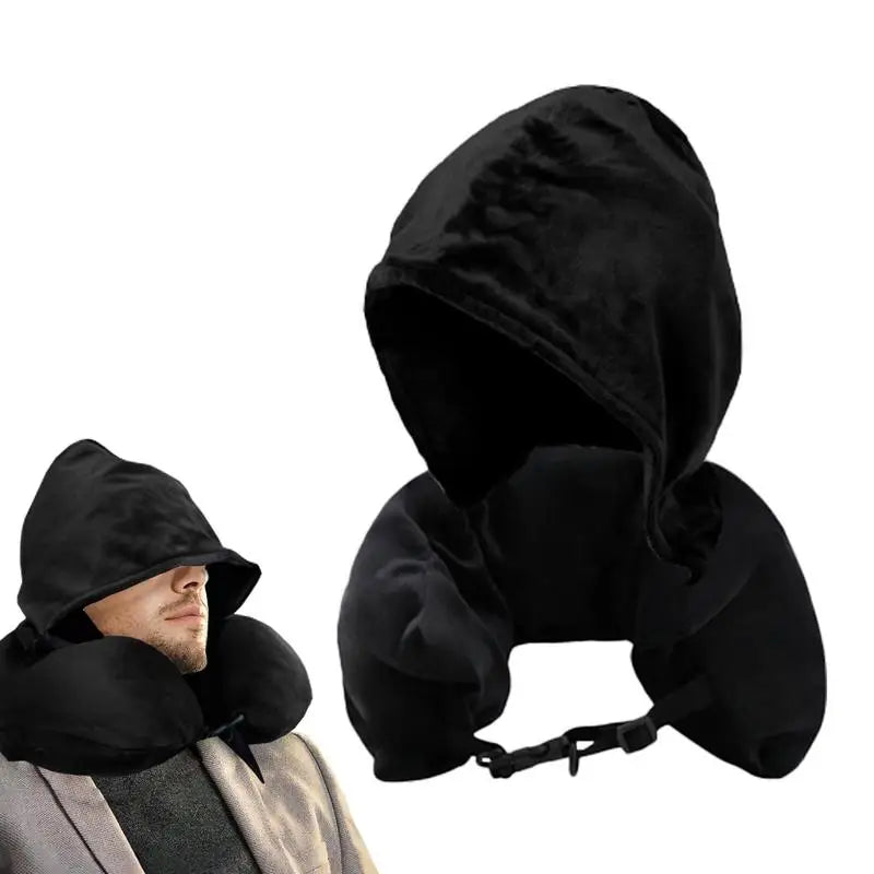 Hoodie Travel neck pillow storage bag Stuffable Neck Pillow Refillable Pillows Sleeper Hold Pillow Neck Support Car Headrest Zpaxo