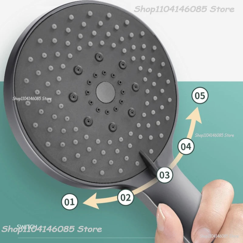 Bathroom Sprayer Shower Head Water Saving Handheld Rain Shower Head Adjustable 5 Modes Shower Bath Head Bathroom Accessories Zpaxo