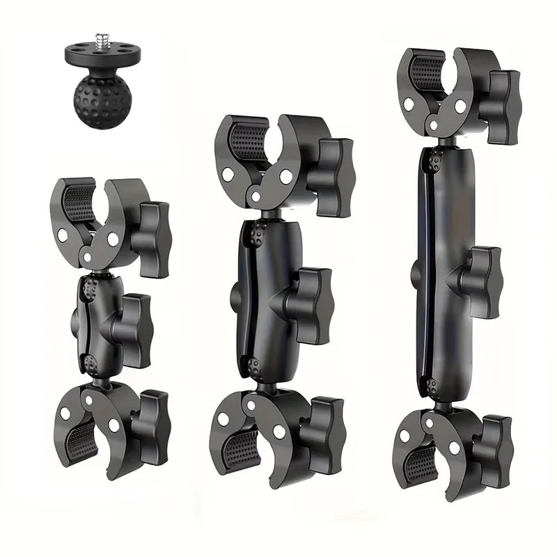 Camera Crab Clamp Double Clip Motorcycle Bicycle Handlebar Gopro