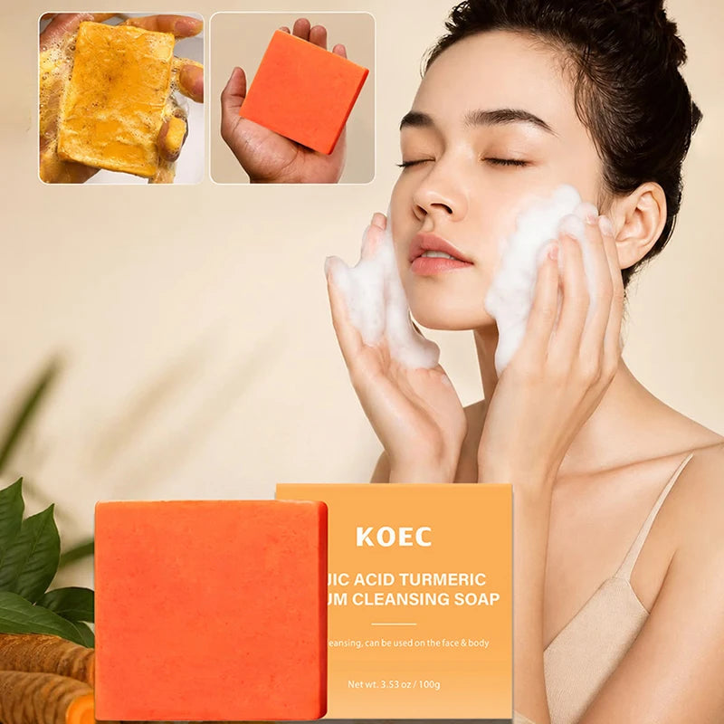100g Turmeric Soap Bar – Natural Brightening & Hydrating Turmeric Soap Bar Zpaxo