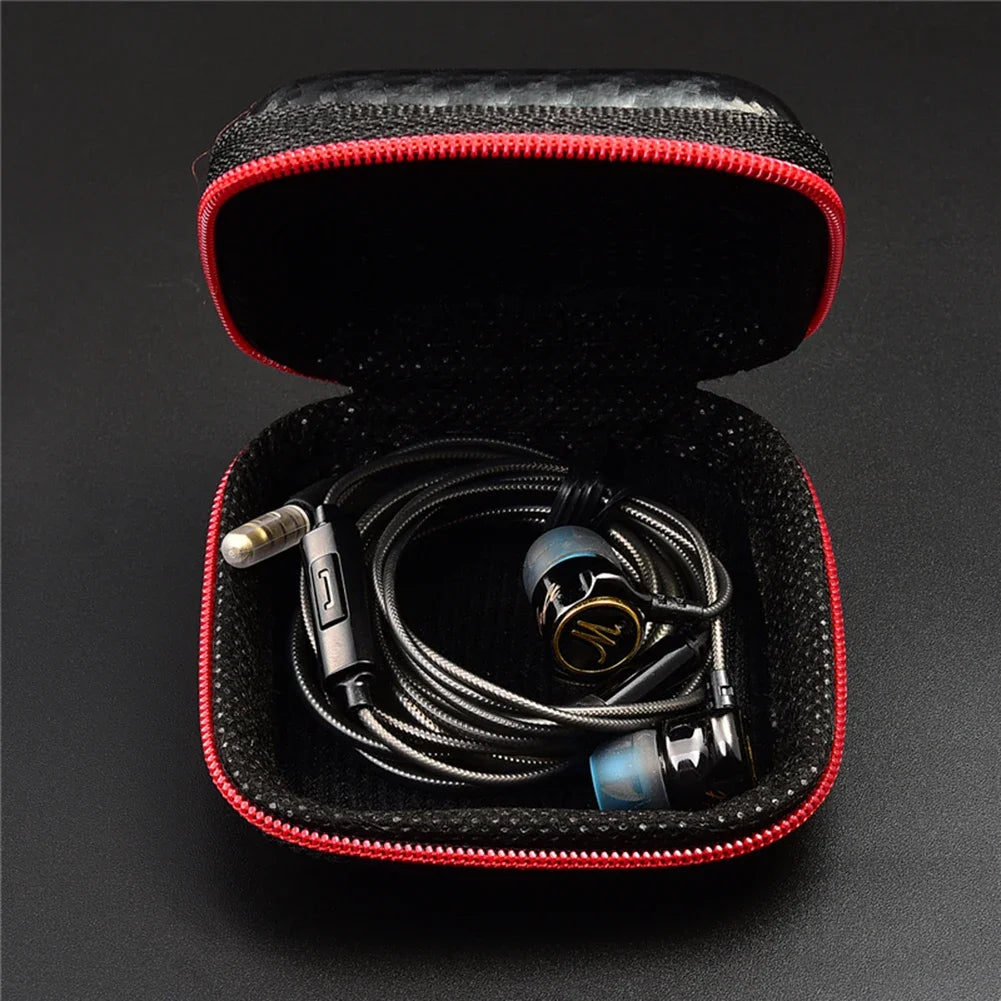 25-1PCS Earphone Storage Bag Data Cable Headset Box Portable Travel Earphones Storage Case Earphone Zipper Bag Accessories Zpaxo