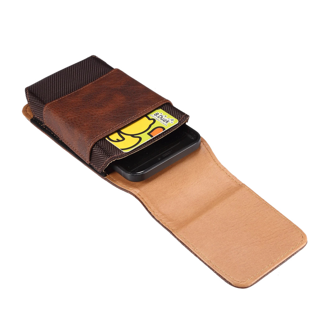 Universal Leather Men Waist Bag Mobile Phone Holster Pouch Iphone