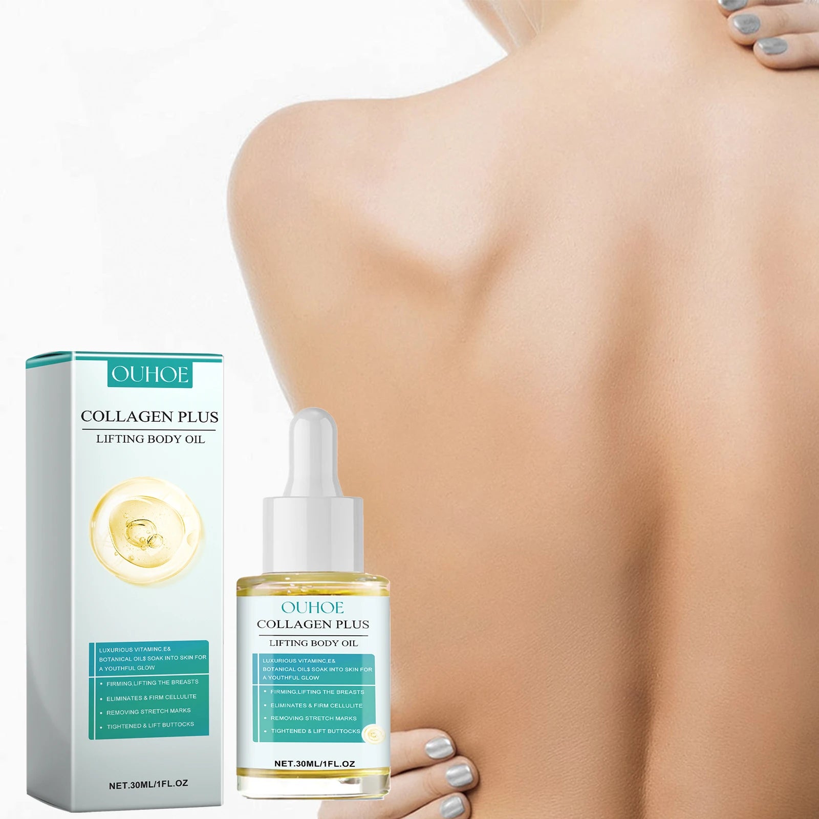 Collagen Body Oil Lifting Firming Arms Belly Fat Buttocks Sculpting Zpaxo