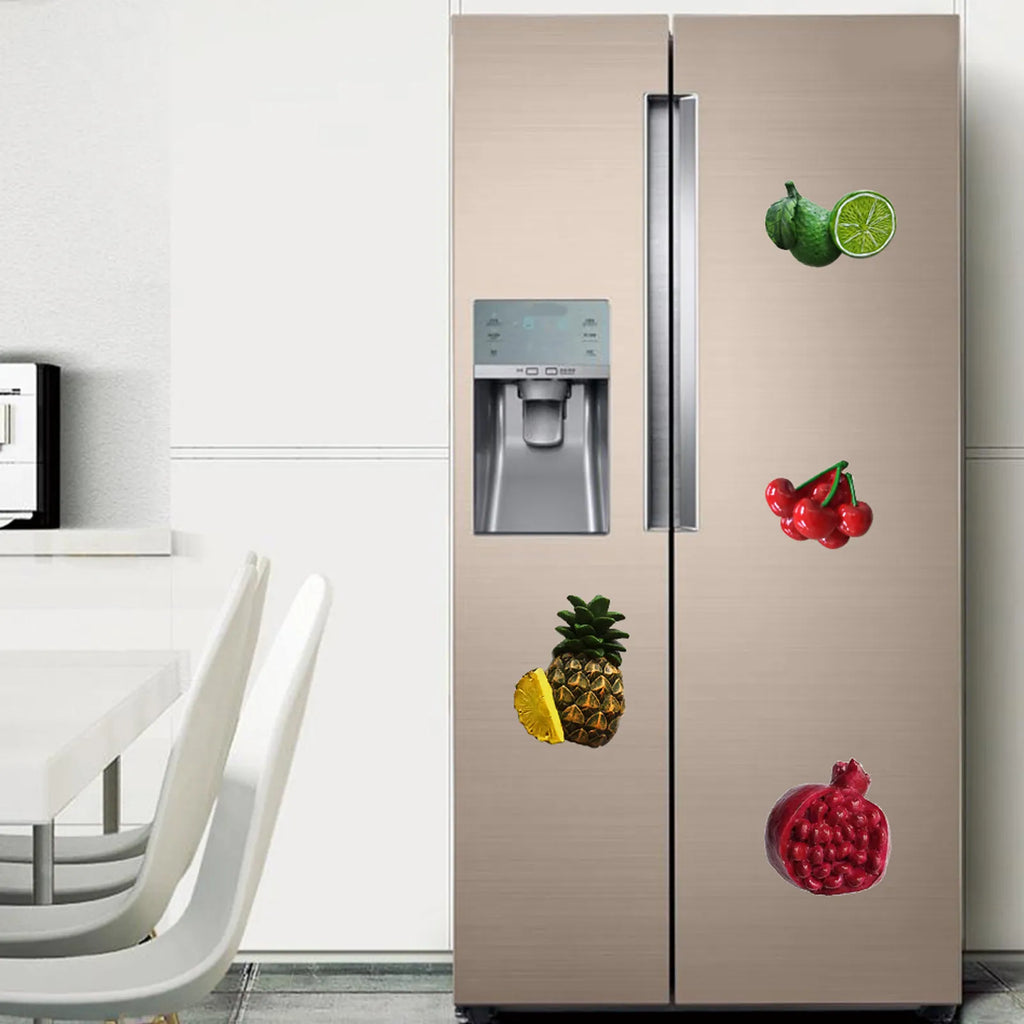 Simulation Fruit Refrigerator Magnets Premium Resin Material Non