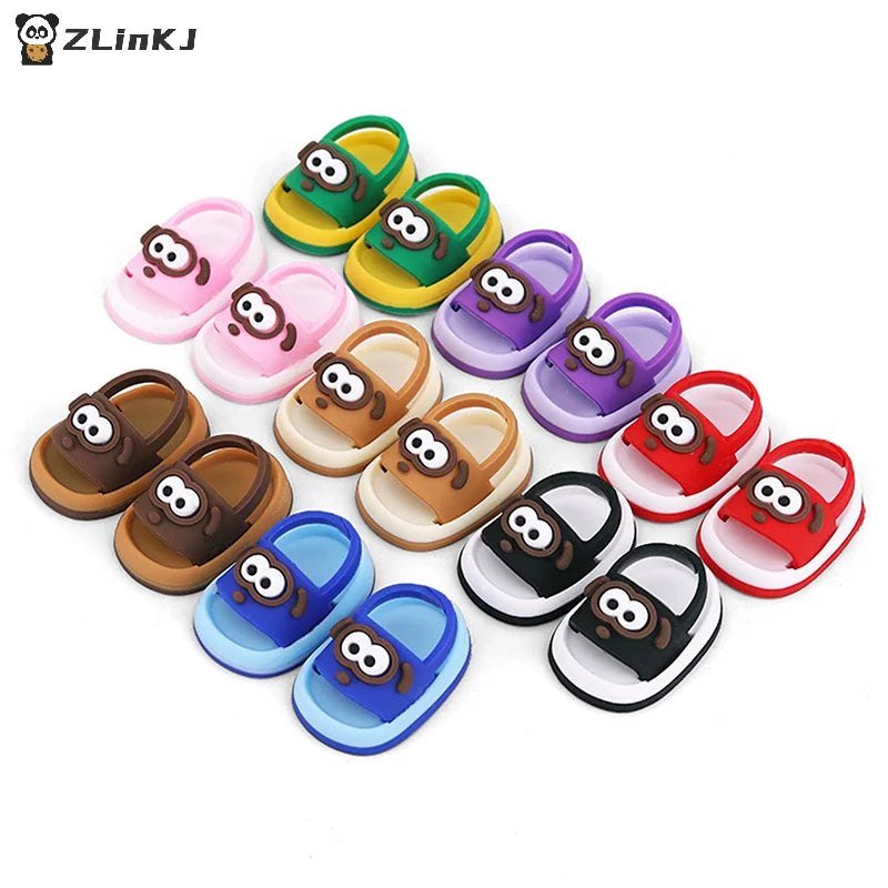 ▶15/17cm Doll Shoes Plastic Mini Shoes For Dolls Mini Finger Shoes Clothing Accessory For 6.9 Inch Dolls Blind Box Doll Zpaxo