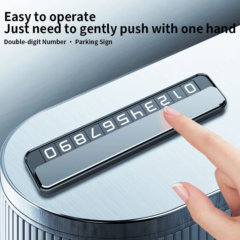 Double-number Temporary Parking Sign Car Moving Number Plate Creative