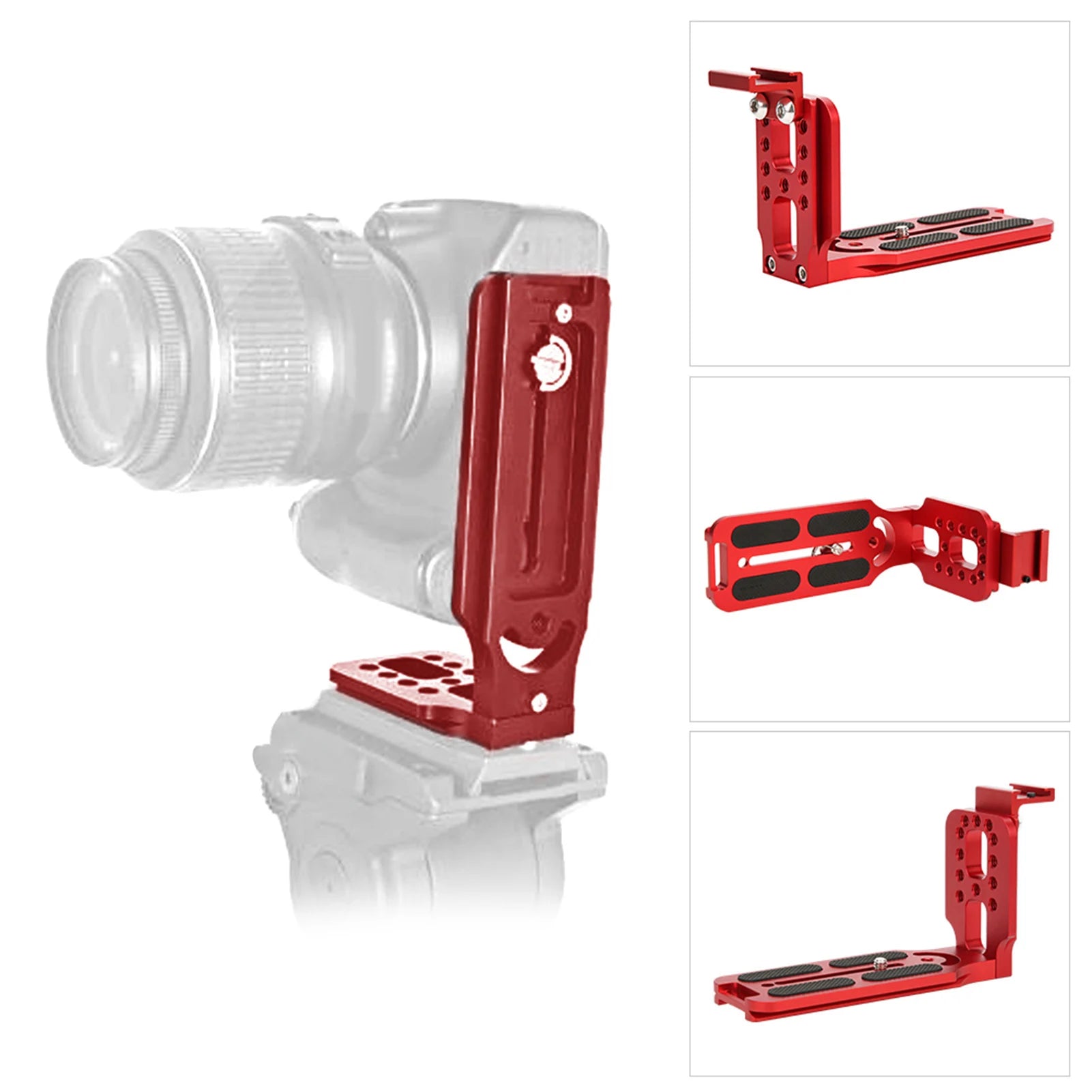 L Shape Quick Release Plate Metal Shoe Mount Hydraulic Ballhead SLR