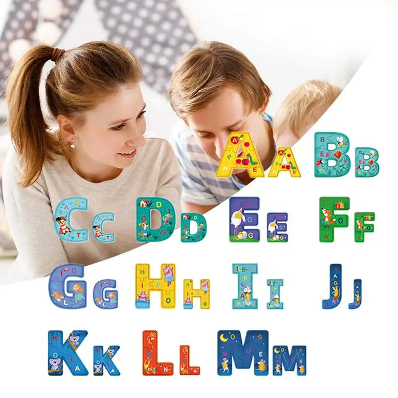 Kids Jigsaw Puzzles Alphabet Jigsaw Puzzles For Kids Educational Game Preschoolers Recognition Tool For 3-6 Years Old Boys Girls Zpaxo