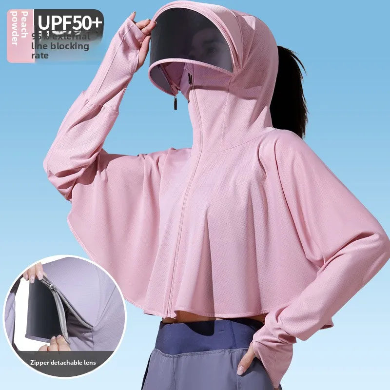 Women's Summer Ice Silk Sun Protection Jacket Lightweight Breathable