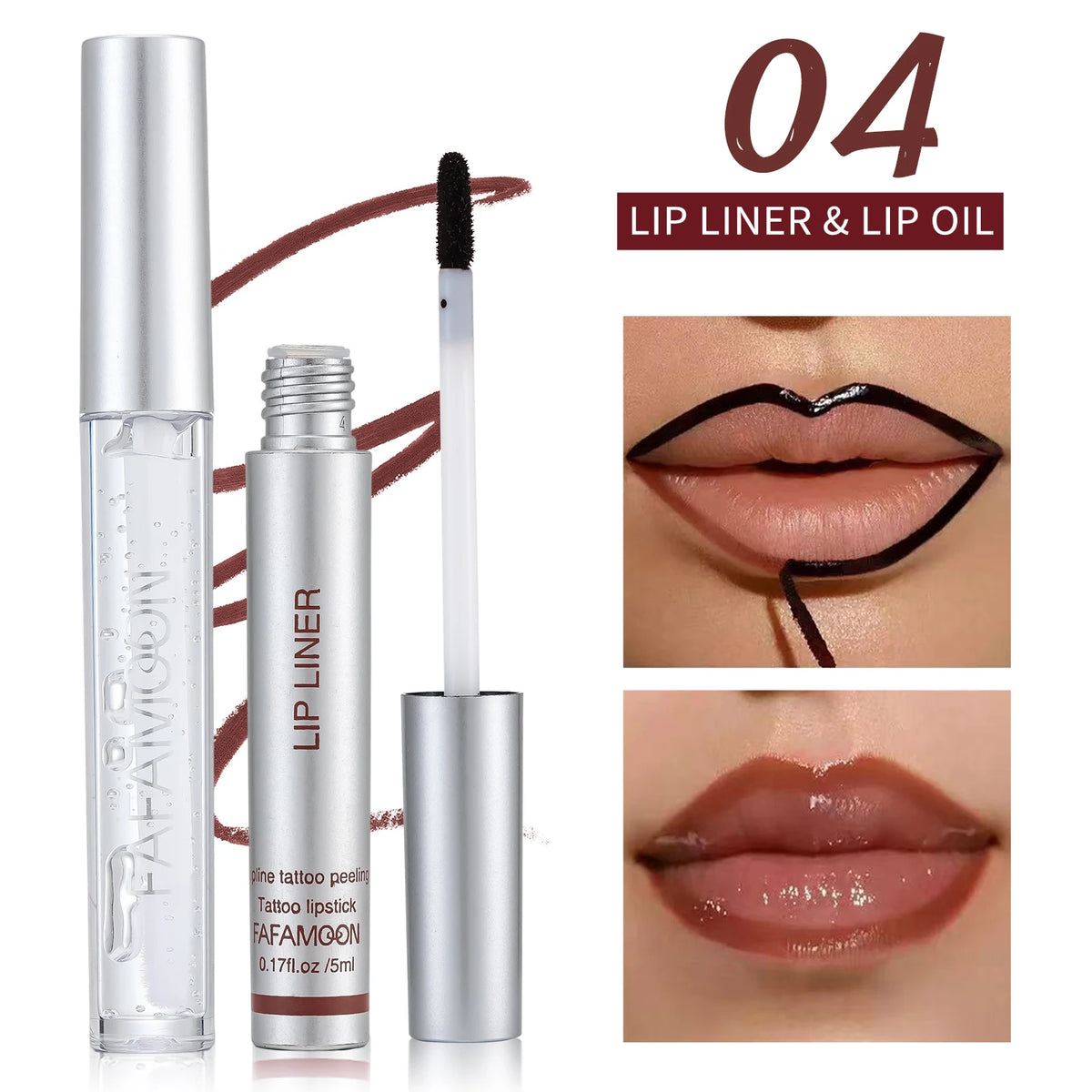 Tear-off Lip Liner Oil Moisturizing Lightweight Texture Long-lasting Zpaxo FA2609-04