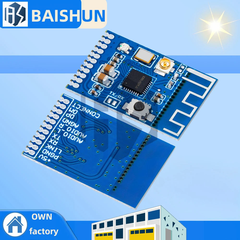 Bluetooth module 5.3 Audio transmitter module Stereo GFSK transceiver Earphone board Wireless speaker KCX_ BT_ EMITTER 5 Zpaxo