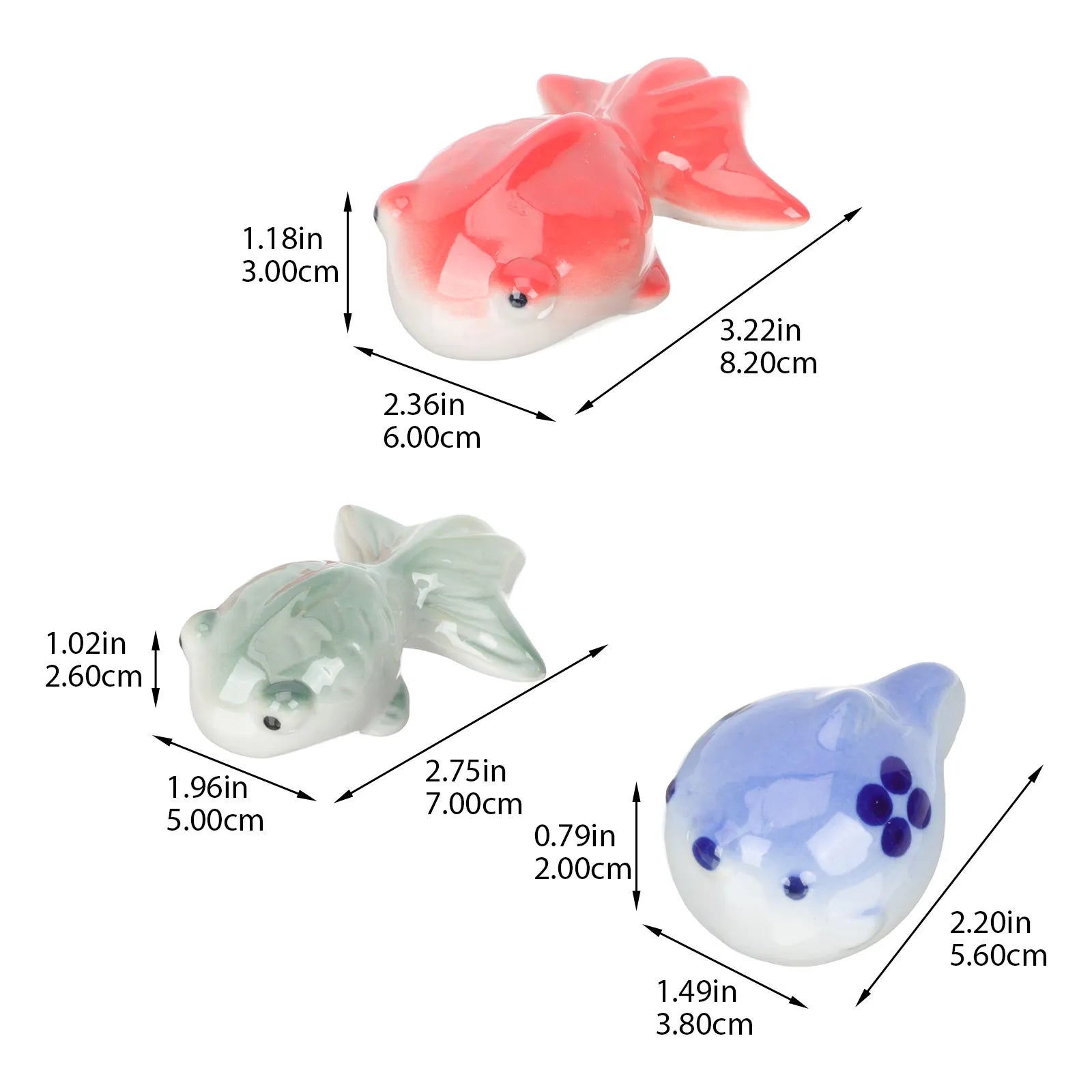 Floating Goldfish Decor Ceramic Fish Tank Ornament Aquarium