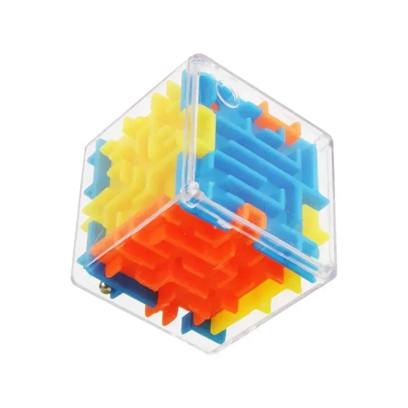 3D Maze Magic Cube Six-sided Transparent Puzzle Speed Rolling Ball
