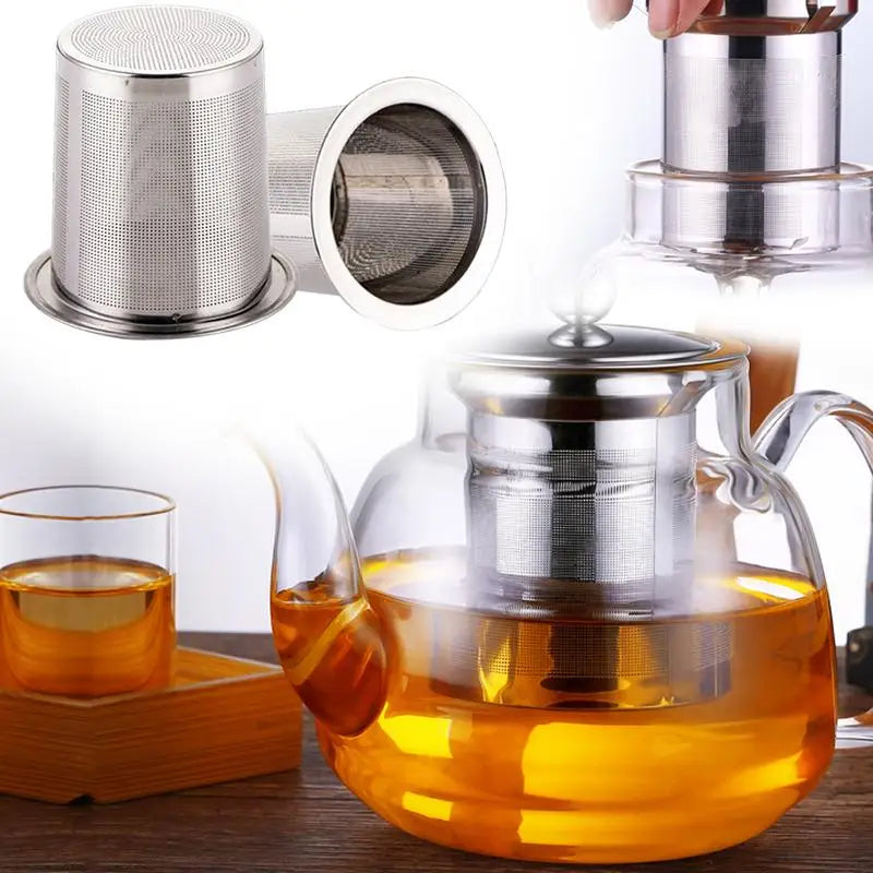 Reusable Tea Strainer Stainless Steel Infuser Teapot Filter Leaf
