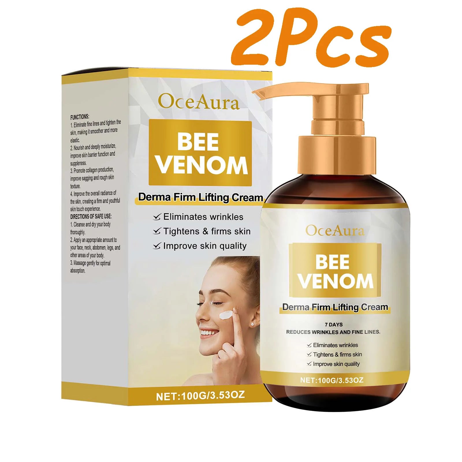 OceAura Bee Venom Firm Lifting Cream Face & Body 100g Firming Face Cream Zpaxo 200g Boxed