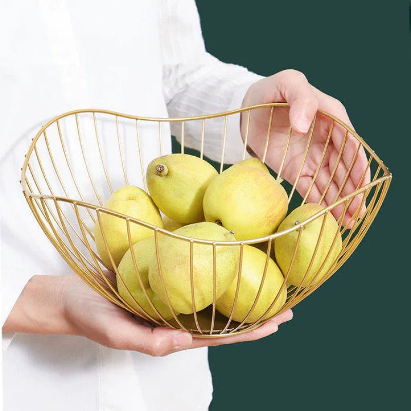 Metal Wire Fruit Basket – Iron Kitchen Storage Bowl Fruit Storage Basket Zpaxo