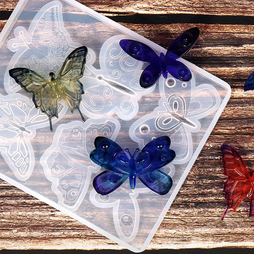 Jewelry Silicone Mold Butterfly Cat Wings Pendant Rings Necklace Keychain Earrings Craft Making Epoxy Resin Mould Zpaxo