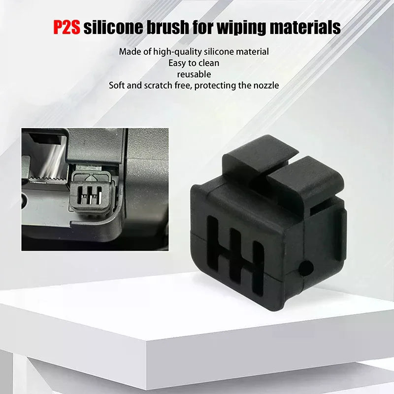 5Pcs Silicone Brush Nozzle Wiper Wear-resistant Hotend Nozzles Cleaning Tool For P2S/H2D/H2S 3D Printer Accessories Zpaxo