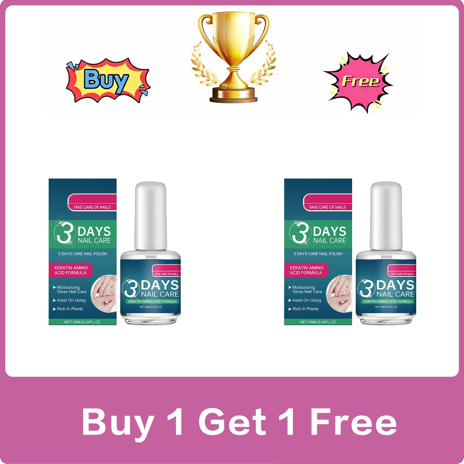 3-Day Nail Repair & Nourishing Cuticle Oil Treatment 16ml Nail Treatment Oil Zpaxo Buy 1 Get 1 Free