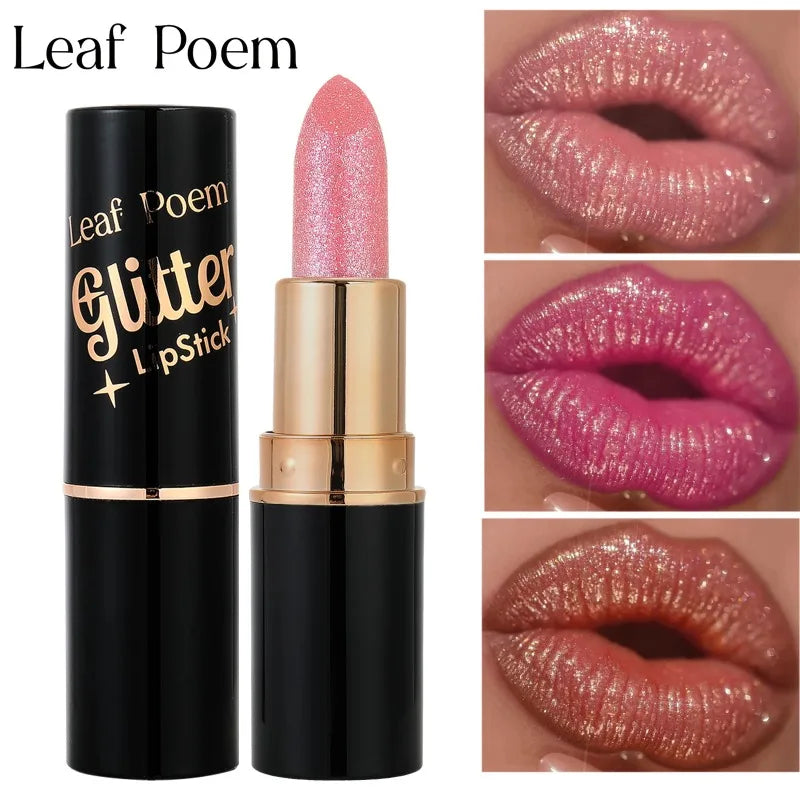 Metallic Glitter Lipstick Diamond Dazzling Waterproof Sexy Lip Gloss