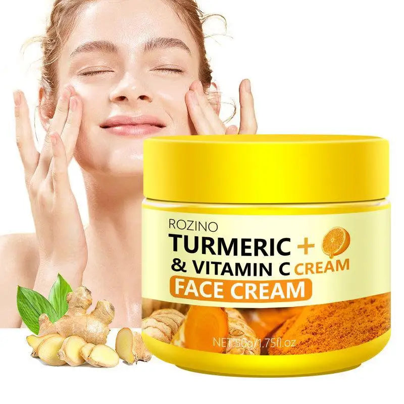 Turmeric VC Face Cream Firming Moisturizes Skin Leaving Skin Fresh Non Greasy Smooth Firm Soft Elastic Energetic Zpaxo