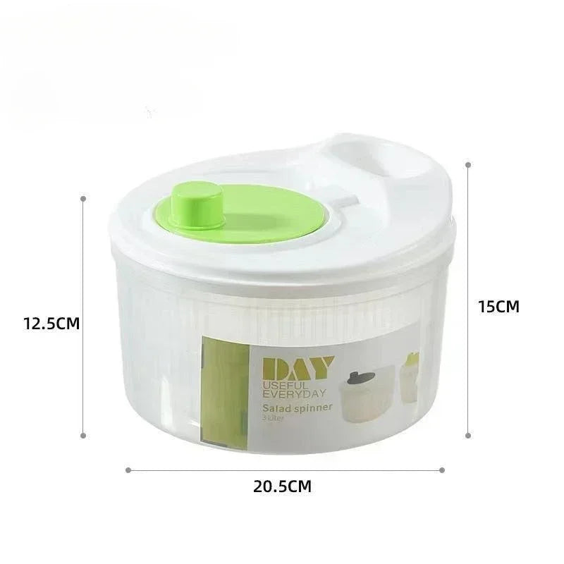 Hot Household Food Grade Vegetable Dehydrator, Kitchen Vegetable Washing and Draining Basin, Fruit and Vegetable Draining Tool Zpaxo Green