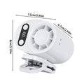 Portable Clip Fan Rechargeable Digital Display USB Portable Fan With Clip For Commuting Travel Camping Golf Beach Music Festival Zpaxo China Mainland White Digital model