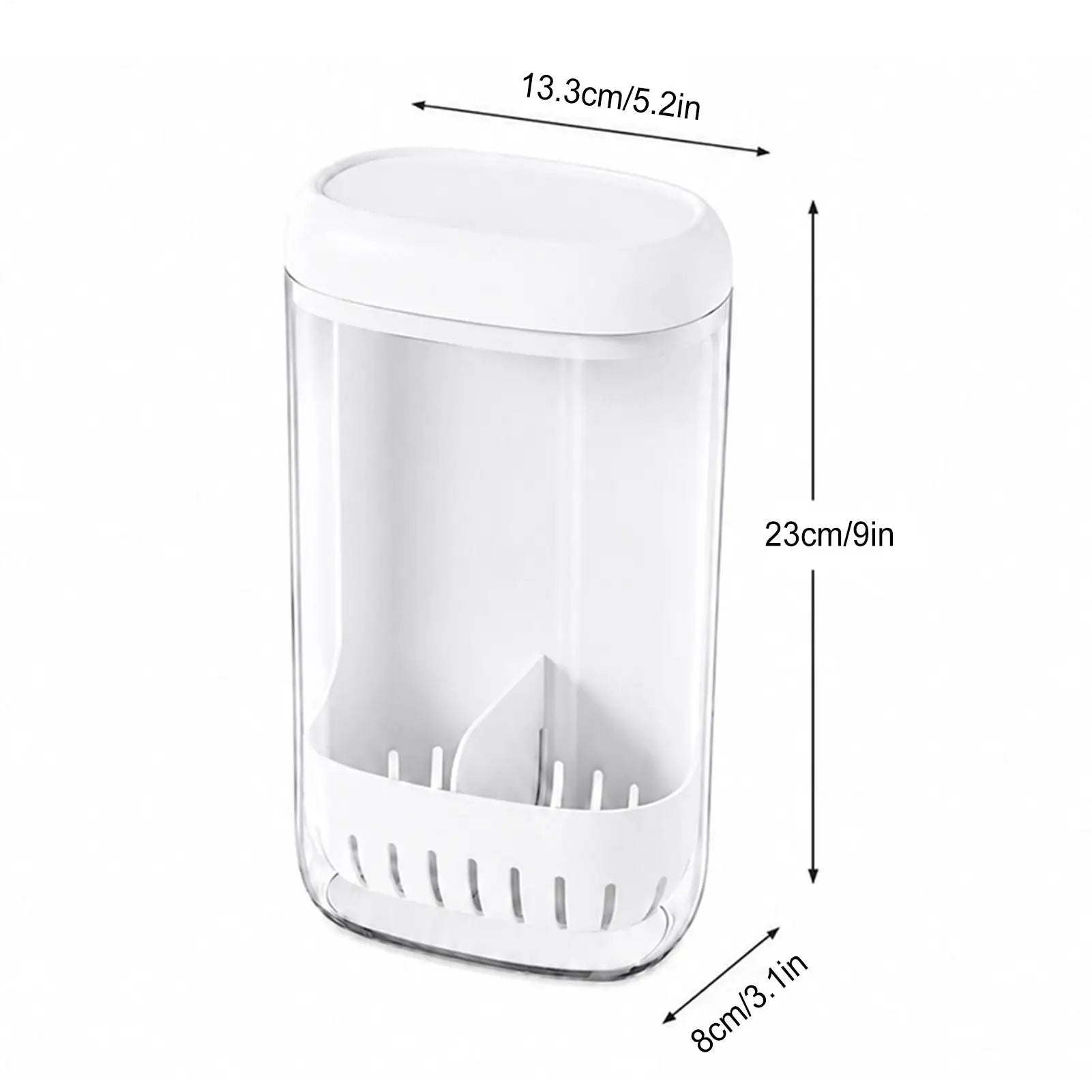 Cilantro Keeper Drainage Lid Removable Divider Kitchen Produce Saver