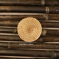 Handcrafted Rattan Coaster – Heat-Resistant Bamboo Pot Mat Rattan Coaster Set Zpaxo 1pc 10x10cm