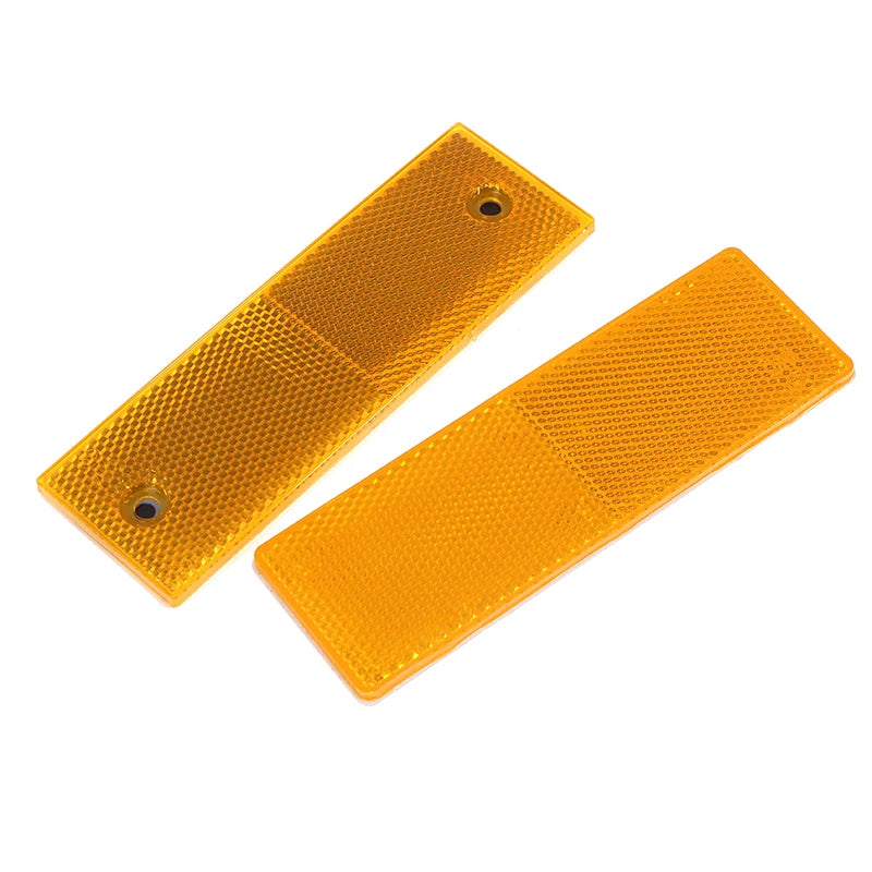 Red White Orange Truck Motorcycle Adhesive Rectangle Plastic