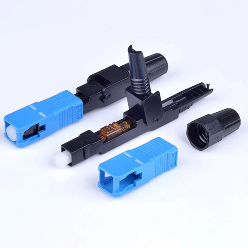 10-Pack SC/UPC Single-Mode Fiber Optic Quick Field Connectors