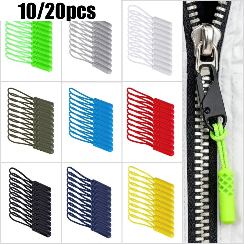 Zipper Pull Cord Replacement Clips for Bags & Jackets – 10/20pcs