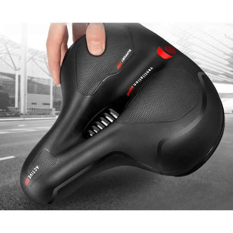 Bicycle Seat Cushion Thickened Soft Silicone Suspension Comfortable Breathable Mountain Bike Saddle Riding Equipment Accessories Zpaxo