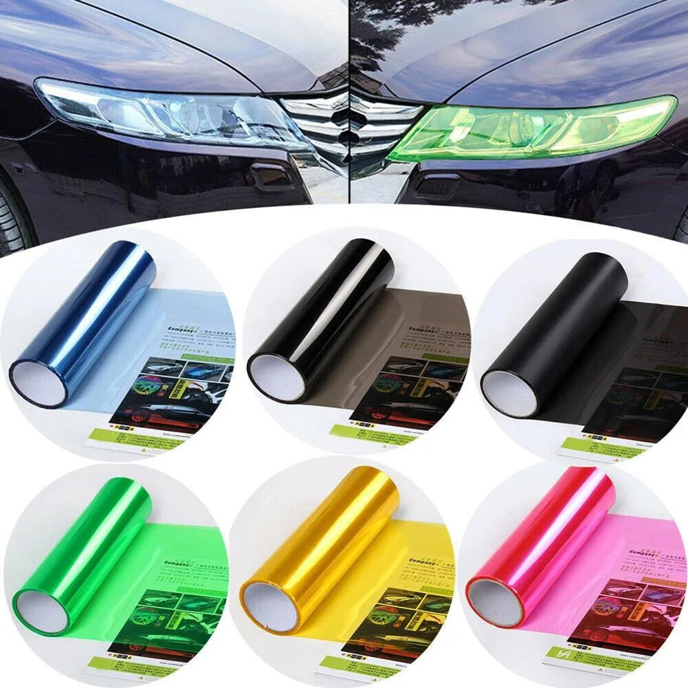 30 Car Light Headlight Taillight Tint Vinyl Film Sticker Sheet Fog