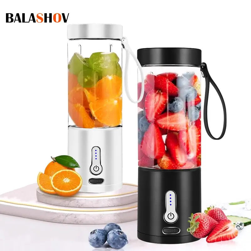 530ML Powerful Portable Blender for Smoothies Shakes USB Rechargeable Food Processor Fruit Mixer Machine Mini Juicer Blender Cup Zpaxo