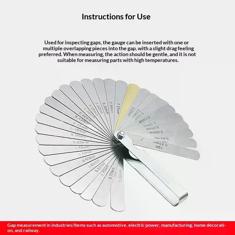 Portable Durable Feeler Gauge Various Specifications Arc Stainless Zpaxo