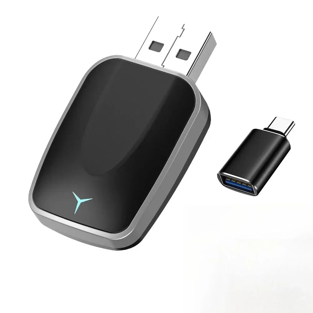 2026 Carplay Android Auto Wireless Adapter Wired Plug Play Fast Zpaxo 2 IN 1 Adapter