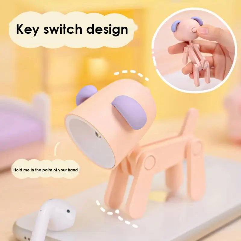 Novel Little Deer Light Creative Peculiar Mobile Phone Holder LED Decorative Ornaments Random Color Mini Night Light Zpaxo