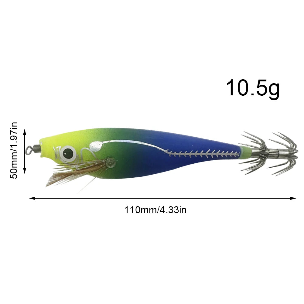 Luminous Fishing Lure Bionic Shrimp Baits Glow Dark Squid Jigs