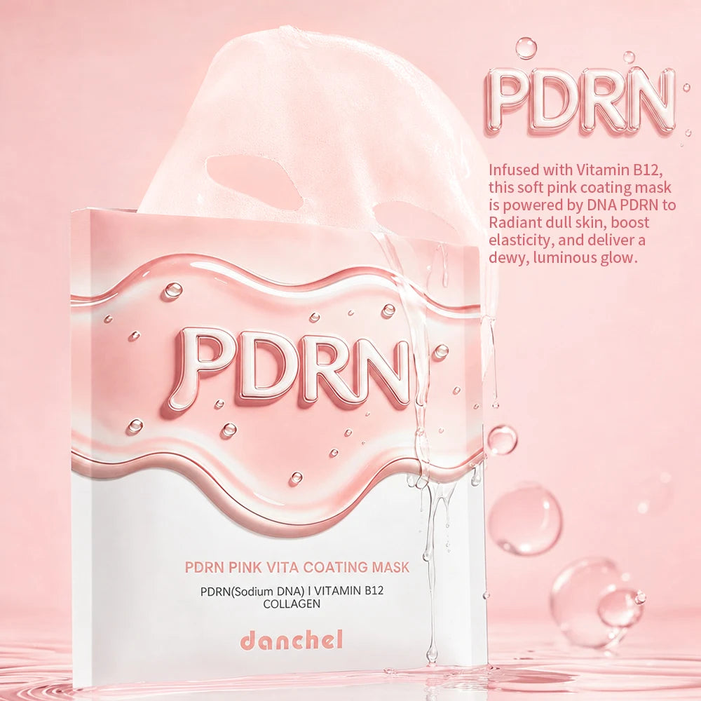 Korean Salmon DNA PDRN Mask Pink Vita Coating Sheet Mask Hydrate Firm Balance Glass Skin Facial Care Mask Zpaxo