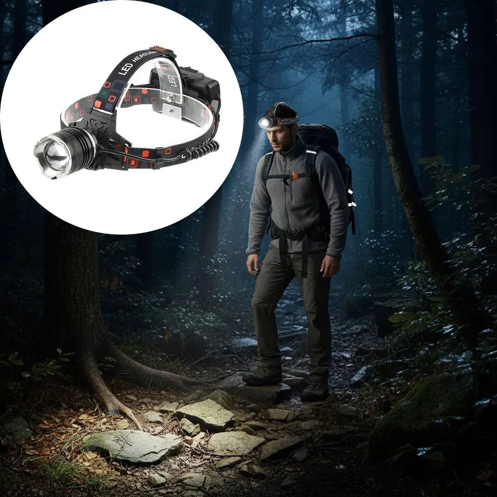 3 Lighting Modes USB Rechargeable Headlamp High Power LED High Lumens Super Bright Head Lamp Waterproof Design T6 LED Zpaxo