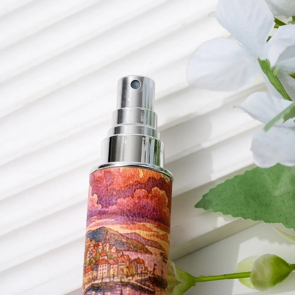 Mini Perfume Atomizer Bottles PU Leather Ultra-light Liquid Container Zpaxo