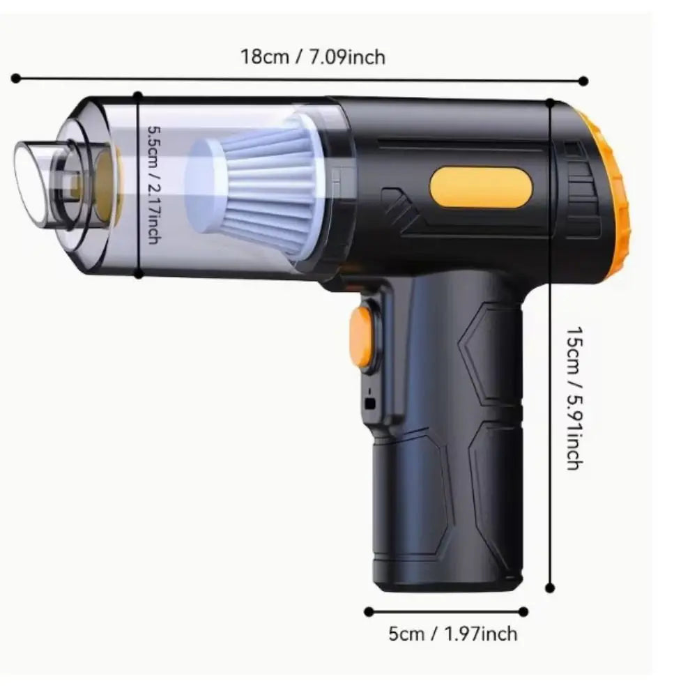Powerful Suction Wireless Vacuum Cleaner Wet & Dry TYPE-C Fast Charge Mini Vacuum Cleaner Lightweight Durable Construction Zpaxo