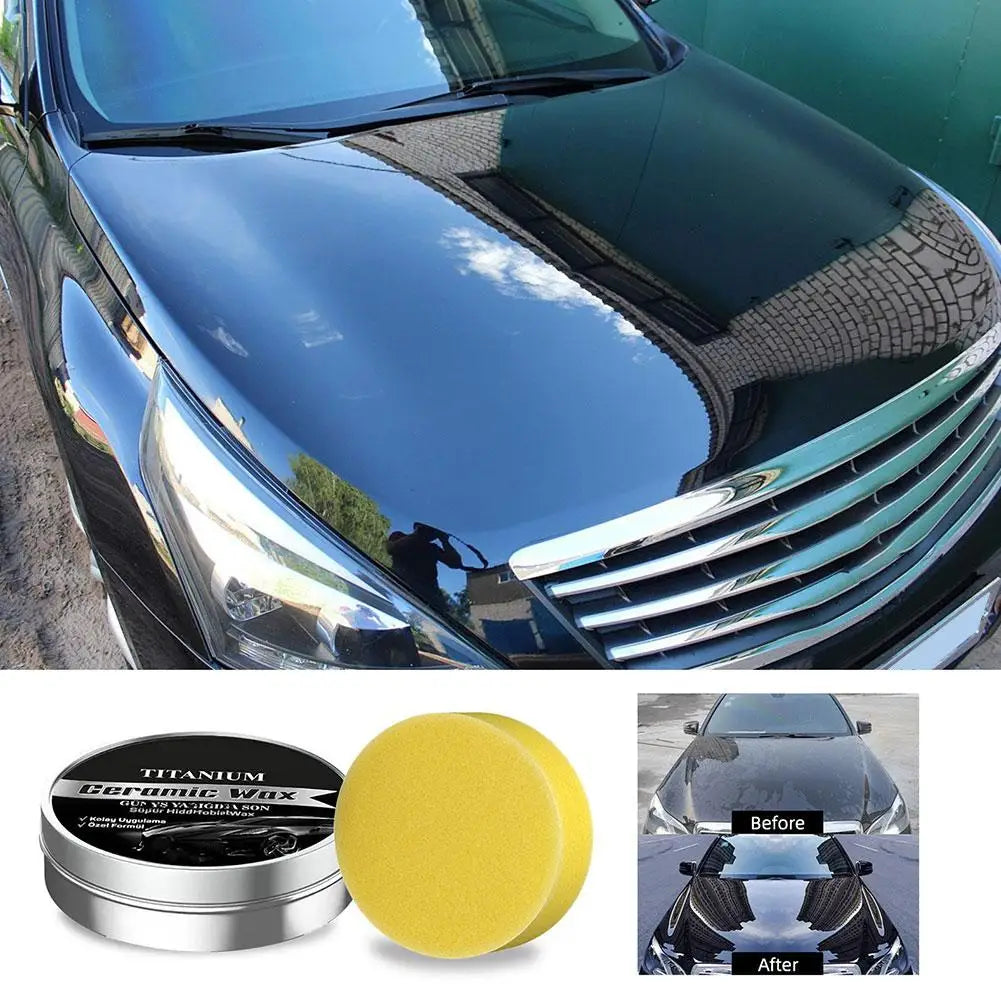 100g Titanium Ceramic Car Wax Cream Auto Scratch Repair Remover Polishing Wax Exterior Paint Protection Coating Zpaxo
