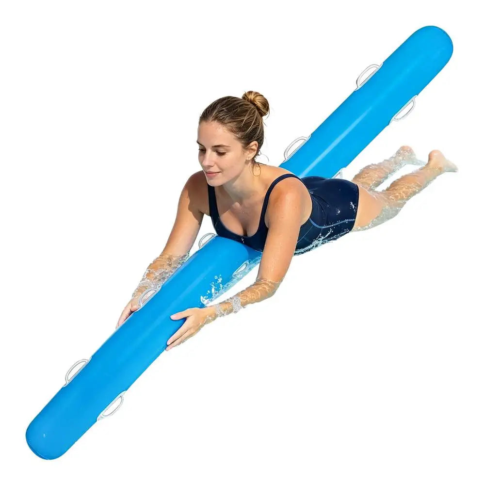 Inflatable Noodle Floats Handles PVC Floating Kids Adults Summer Zpaxo Green China Mainland